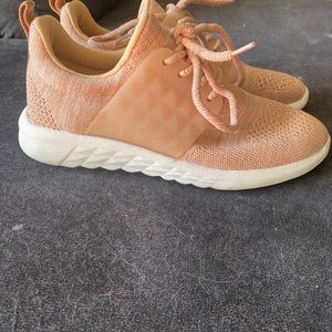 Pink running shoes